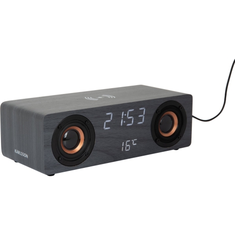 Karlsson wekker classic bt speaker radio w. phone charger -