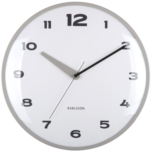 Karlsson wandklok brisk dome donker- Ø40cm