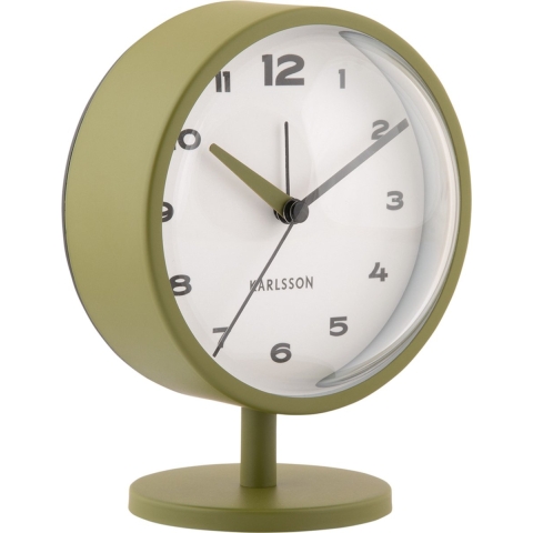 Karlsson wekker brisk dome army green