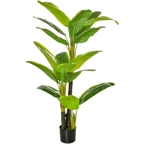 4goodz Homcom kunstplant bananenboom decoratieve kunstplant 150 cm