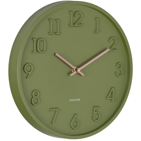 Karlsson wandklok calma army green