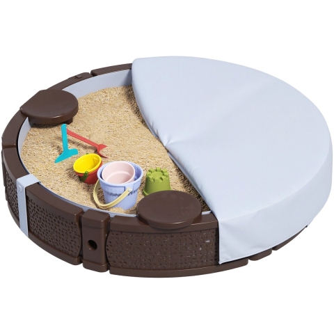 4goodz Aiyaplay zandbak rond met 3 zitjes en beschermhoes