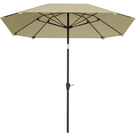 4goodz Outsunny parasol 233cm vierkant kantelbaar aluminium buis, glasvezel