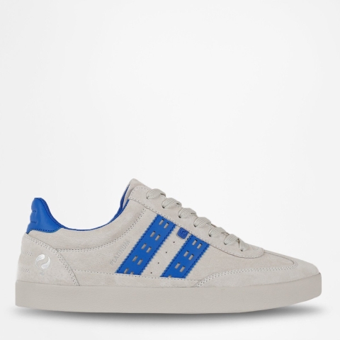 Q1905 Sneaker platinum offwhite/koningsblauw