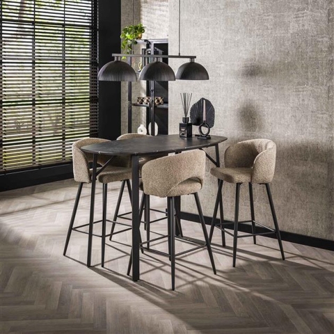 Hoyz bartafel deens ovaal 3d bruin