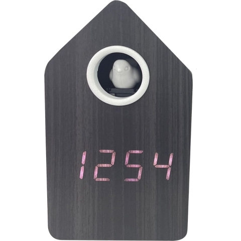 Karlsson wekker cuckoo led hout