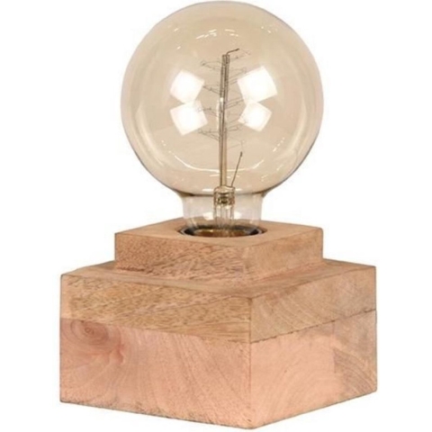 Label51 Tafellamp block rough mangohout