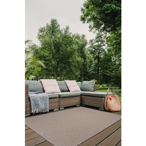 Muratap Brussels uni buitenkleed – effen indoor & outdoor vloerkleed – tuinkleed,