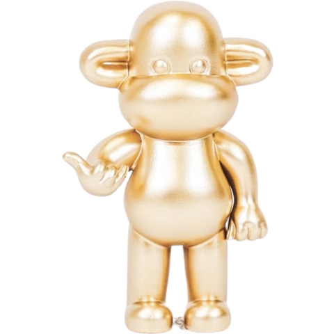 House Vitamin Ornament hang loose monkey figurine 'the legend' polyresin gold -