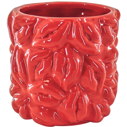 House Vitamin Pot kisses ceramics red 11x11x11,5cm