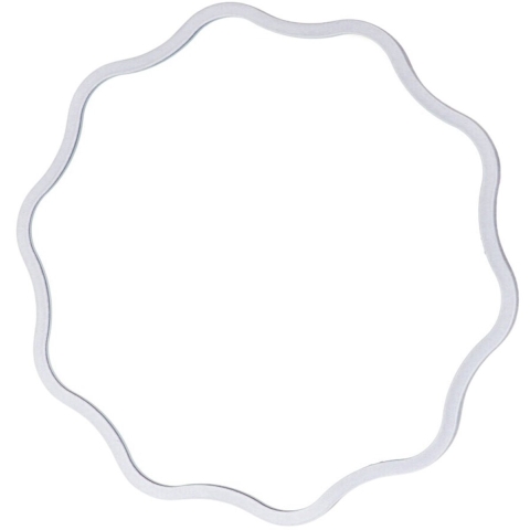 House Vitamin Mirror make up mirror- weaving round metal neon green 25x1x25cm