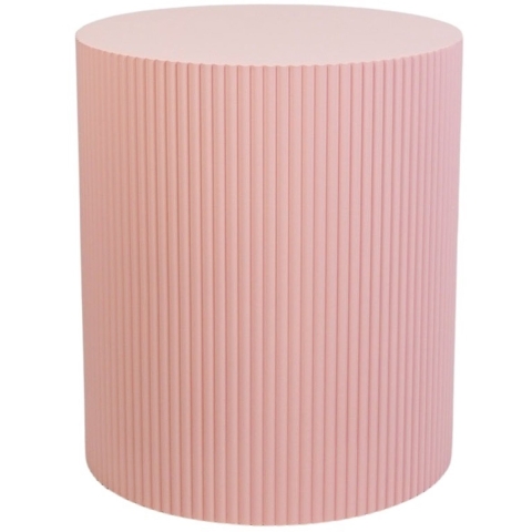 House Vitamin Side table / pillar- cylinder mdf light pink -30x54cm
