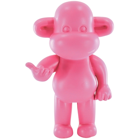 House Vitamin Ornament hang loose monkey figurine 'the legend'- polyresin pink -
