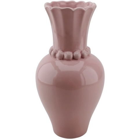 House Vitamin Vase pearl neck ceramics- light pink- 12x12x24cm
