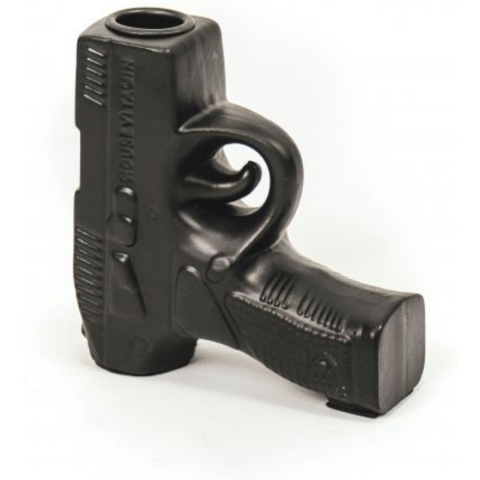 House Vitamin Candle holder gun ceramics- black 12x5x12cm