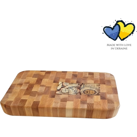 Maysternya Rechthoekige houten snijplank 32,5 x 36,5 x 4,5 cm bruin