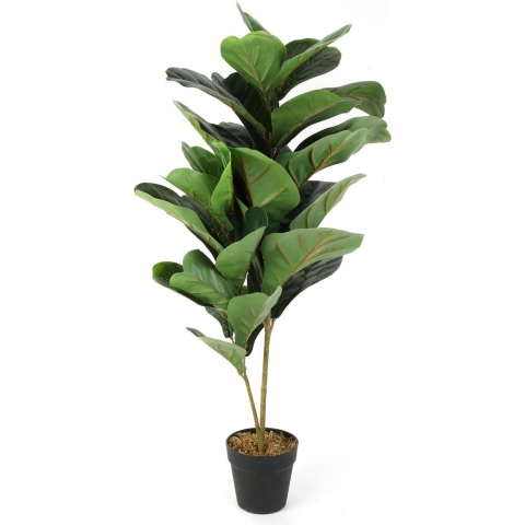 WDMT Kunststof rubberplant ø 14 x 98 cm groen