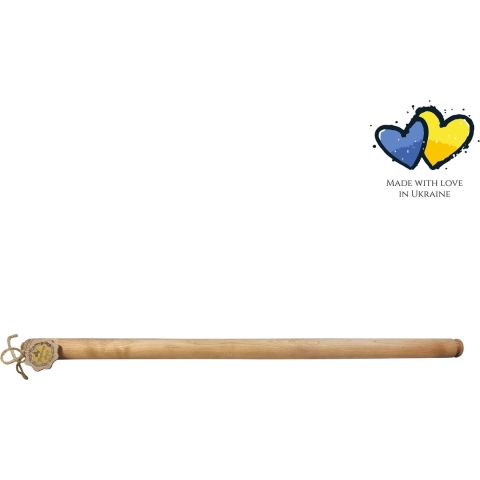 Maysternya Extra lange houten deegroller 70 x 3,3 cm bruin