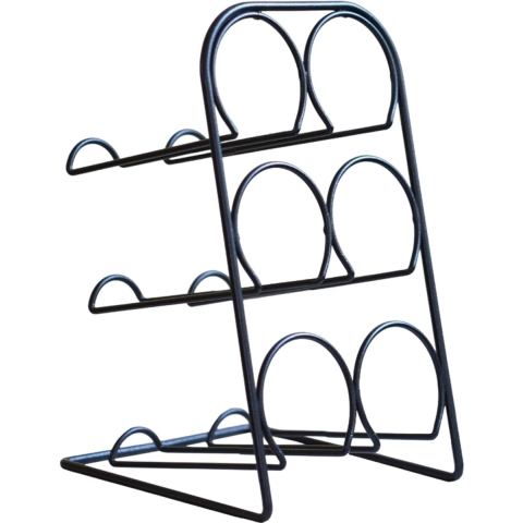 WDMT Metalen wijnrek voor 6 flessen mat zwart