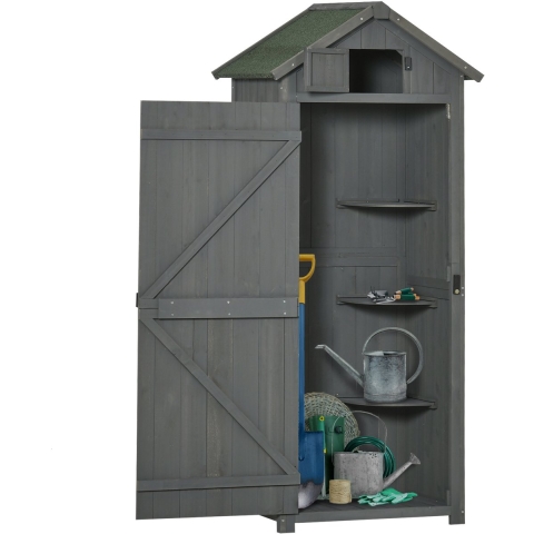 4goodz Outsunny gebeitste tuinkast houten berging 182cm -