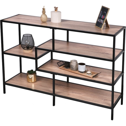 WDMT Bibliotheekkast met 5 houten planken