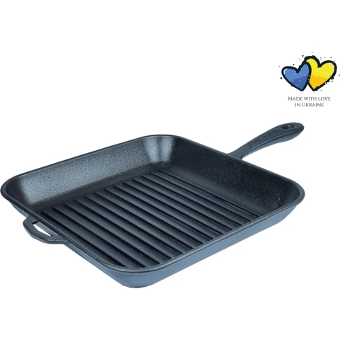 Maysternya Grillpan gietijzer 28 x 28 x 4 cm zwart