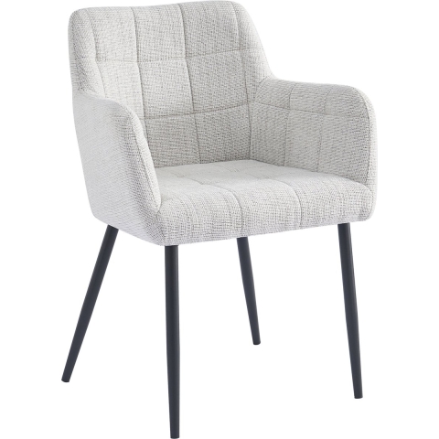 Livingfurn eetkamerstoel bronco greige stof set van 2