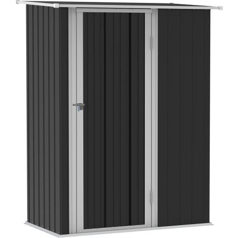 4goodz Outsunny stalen tuinkast balkonkast 84x142x189 cm -