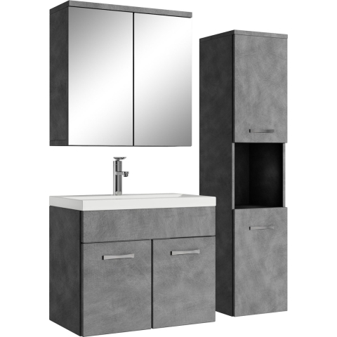 Badplaats Badkamermeubel set montreal 60 cm donker badmeubel met