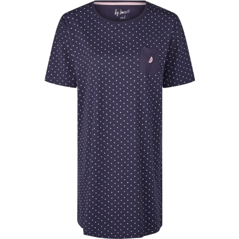 By Louise Dames nachthemd korte mouw gestipt