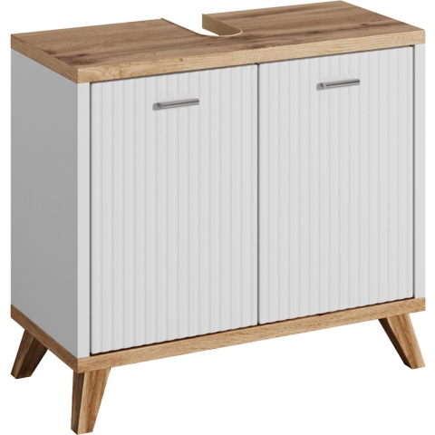 Badplaats Wastafel onderkast colima 60 x 28 x 54 cm met wit -