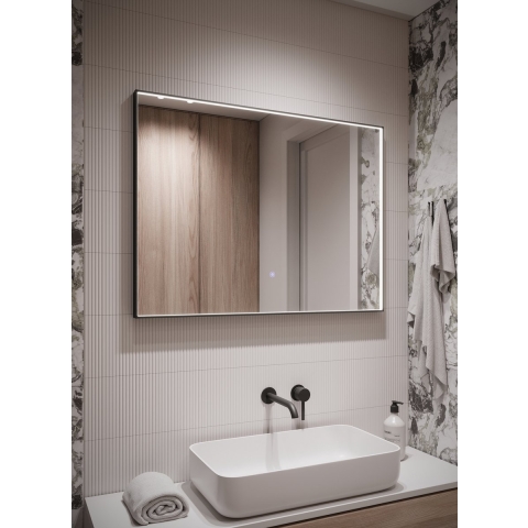 Badplaats Badkamerspiegel bristol led 80 x 60 cm led verlichting badkamer