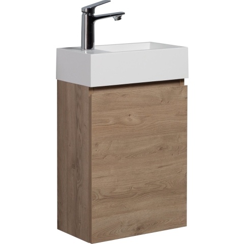 Badplaats Toiletmeubel angela 40 x 22 cm kastanje fonteinmeubel met