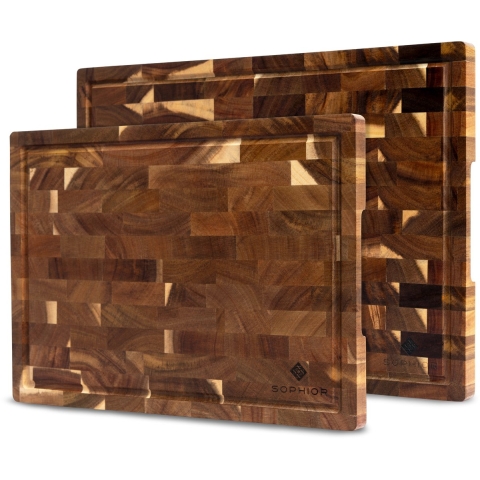 Sophior Snijplankenset van kops gezaagd acacia hout