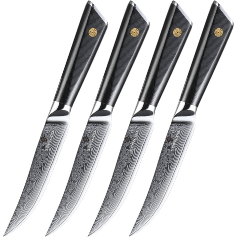 Sophior Steakmessen damaststaal set 4 stuks