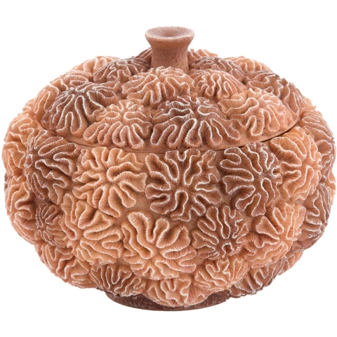 Light & Living deco box+deksel coral Ø20x15.5cm -