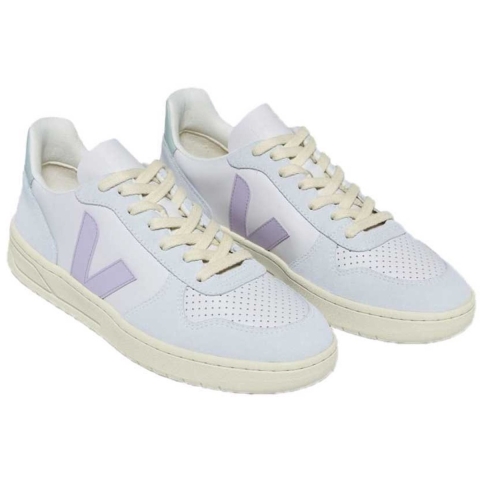 Veja V-10 Parme/Menthol Roze Damestrainers