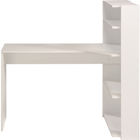 CaliCosy Witte bureau met opbergplank l121 cm mister