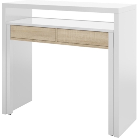 CaliCosy Uitschuifbare bureauconsole met 2 laden l100 cm consola