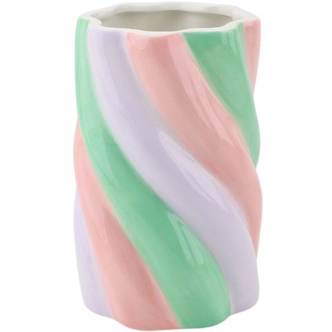 House Vitamin Vase marshmellow dolomite pink/mintgreen/lilac 10x10x15cm