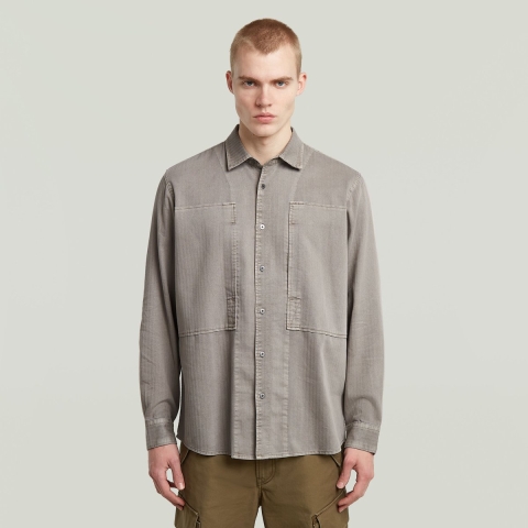 G-Star Panelled pkt regular shirt ls