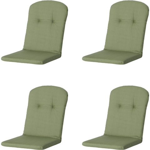 Madison kuipstoelkussen hoge rug basic green ca. 96x45 cm set van 4