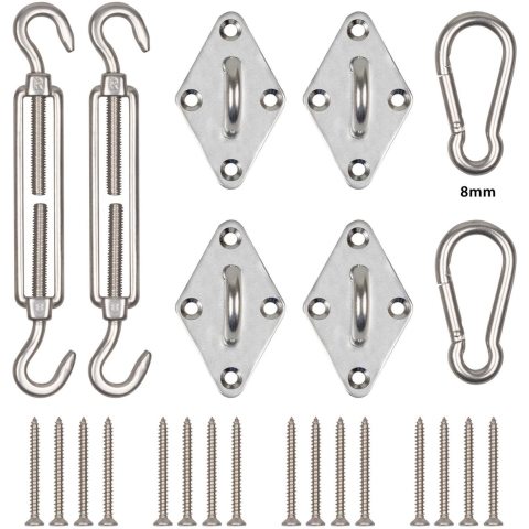Kopu ® schaduwdoek montageset rvs 8mm