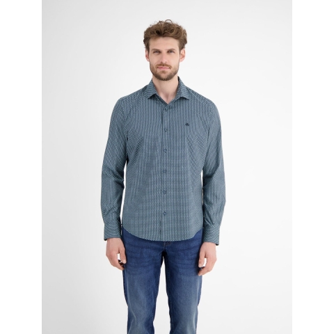 Lerros Heren overhemd 25813521 429 fjord blue