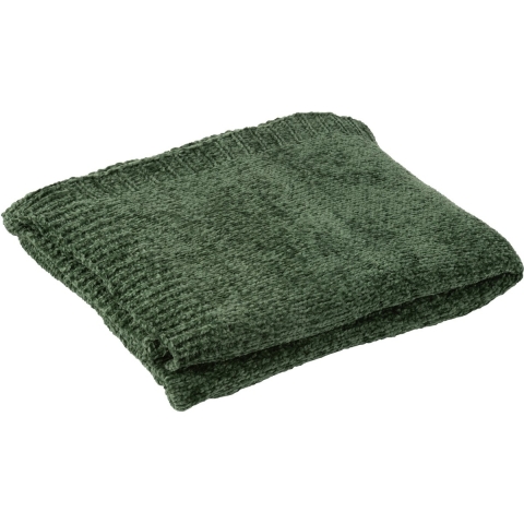 J-Line Blanket chenille polyester dark green