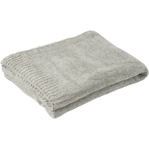 J-Line Blanket chenille polyester grey