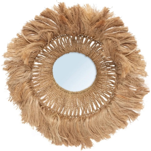 Bazar Bizar The abaca solomon mirror natural