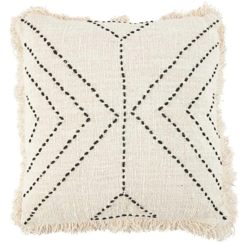 Bazar Bizar The tribal cushion cover natural black