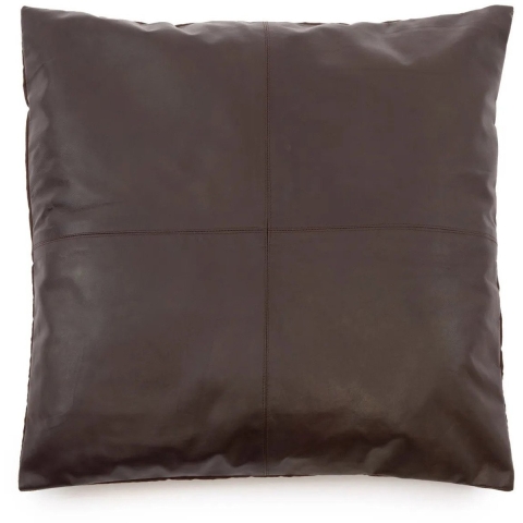 Bazar Bizar The four panel leather cushion cover choco 60x60
