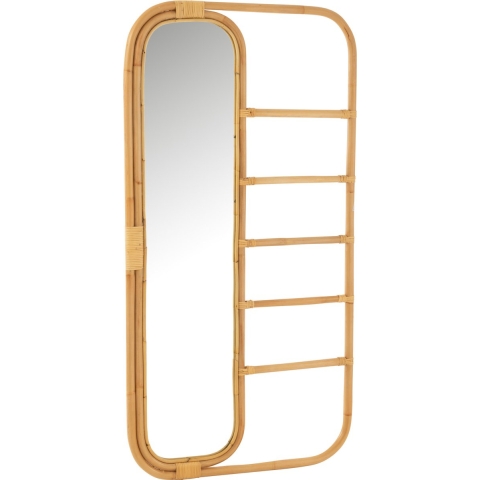 J-Line Mirror ladder rattan natural